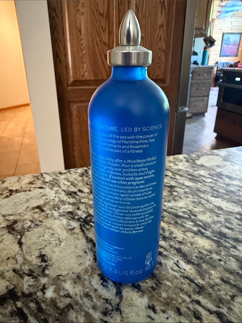 ELEMIS blue MuscleEase Active Body Oil Bottle - Picture 2 of 2